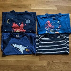 4x Hanna Andersson short sleeve tshirts size 8 130 cm